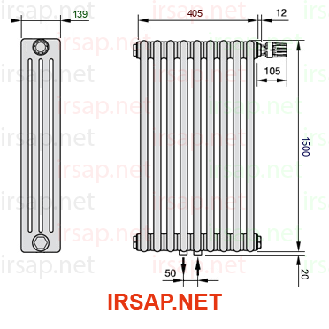 Радиатор IRSAP Tesi 41500/9 T52 CL 01